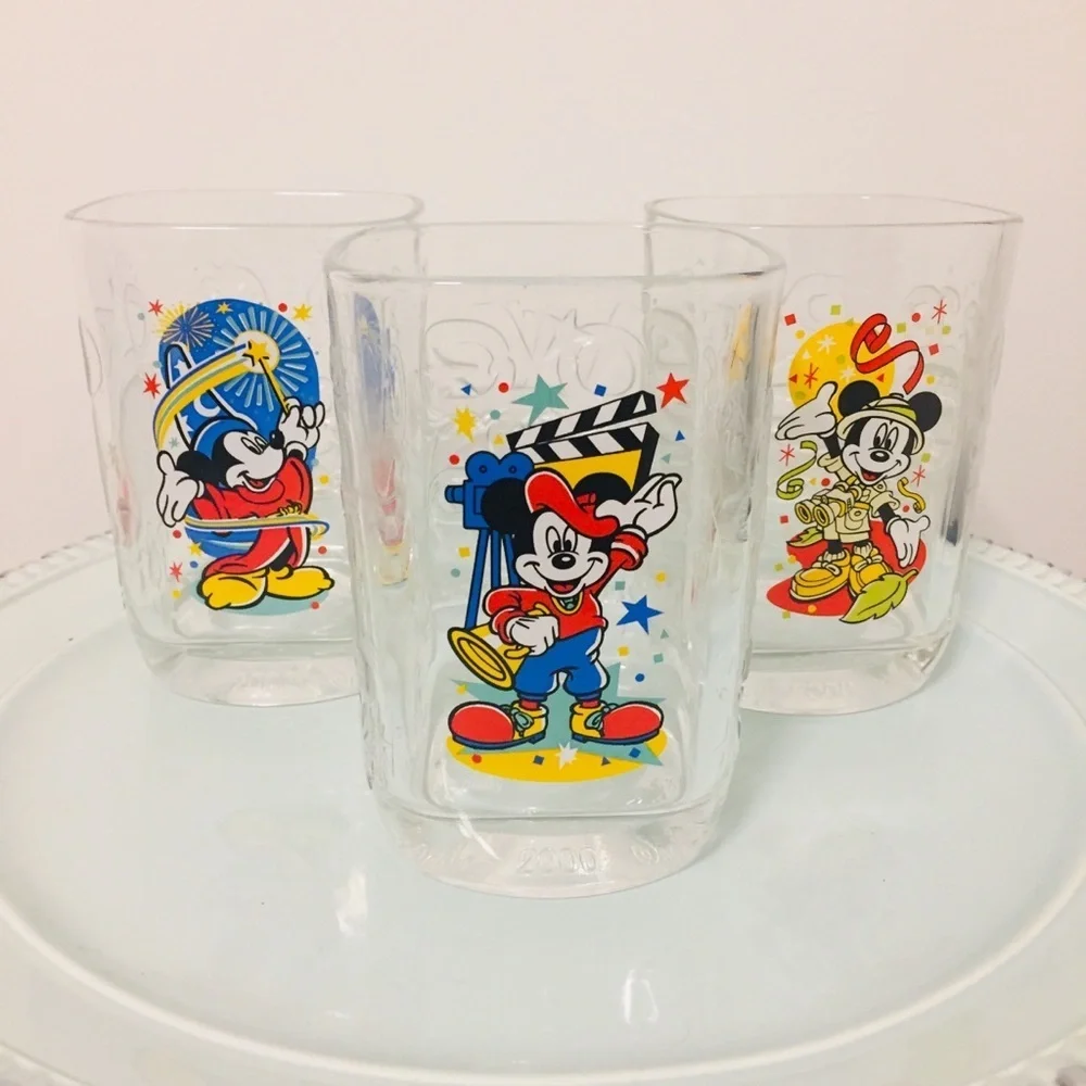 Disney McDonalds 2000 Glasses Mickey Mouse cups